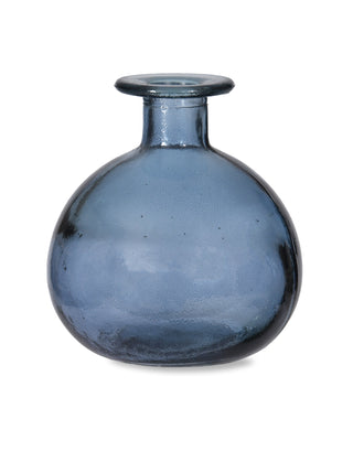 Blue Wye Round Bud Vase