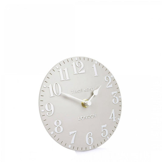 Arabic Mantel Clock Dove Grey 6"
