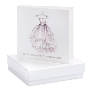 Boxed Granddaughter Dress Earring Card