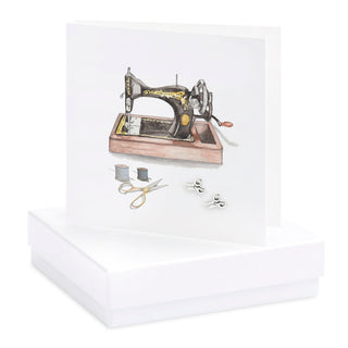 Boxed Sewing Machine Earring Card