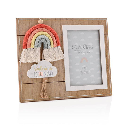 Petit Cheri "Welcome to the World" Photo Frame 6"x4"