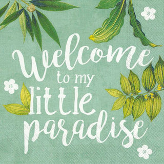 Welcome to Paradise Mint Cocktial Napkins