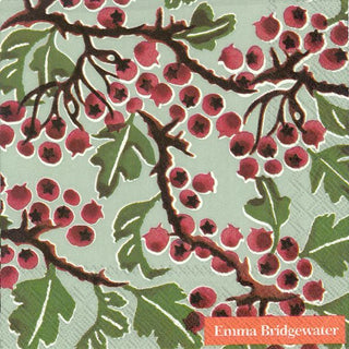 EB Hawthorn Berry Light Green Cocktail Napkin