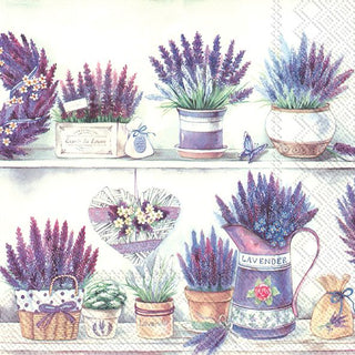 Lavender Pots Cocktail Napkins