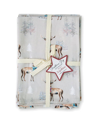 Christmas Stag Napkins Set Of 4