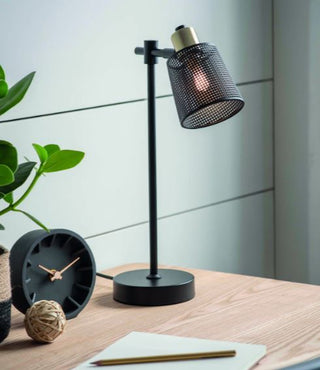 Curzon Table Lamp in Black - Steel
