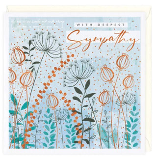 Copper Flowers Sympathy Card