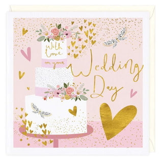 Rose Cake Wedding Card