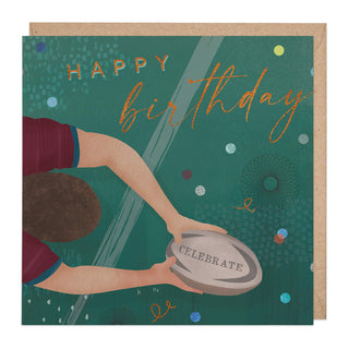 Rugby Player Birthday Card