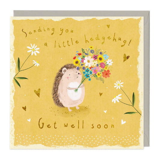 Little Hedgehog Get Well Soon Card