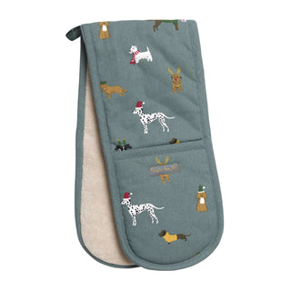 Christmas Dogs Double Oven Glove