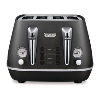 DeLonghi Distinta Matt Black 4 Slice Toaster