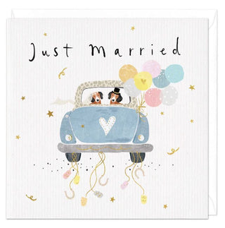 Just Married Dog Card