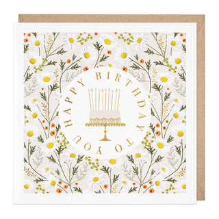 Daisy Cake Birthday Card