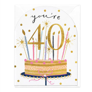 You're 40 Birthday Cake Card