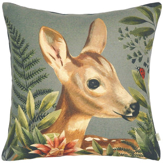 Forest Fawn Profile 43X43 Feather Cushion Grey