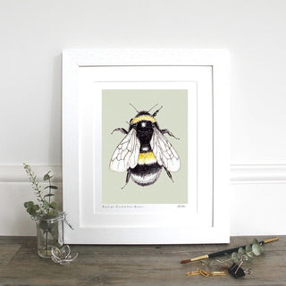 Busy Little Bee 10 x 12? Mounted Fine Art Print