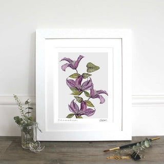 Clematis 10×12? Mounted Fine Art Print