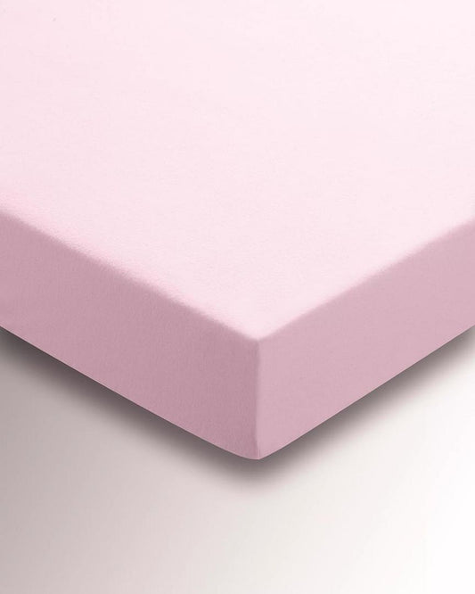 Brushed Cotton Fitted Sheet Double Baby Pink