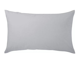 Brushed Cotton Pillowcase Std Pair Silver