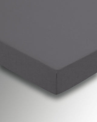Plain Dye Charcoal Fitted Sheet Single