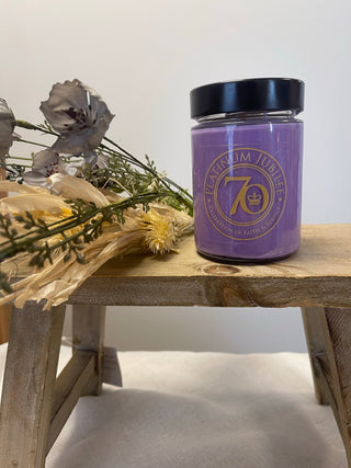 Platinum Jubilee Bergamot & Patchouli Scented Candle Purple