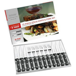 Judge Sabatier IV, 12 Piece Steak Knife & Fork Set