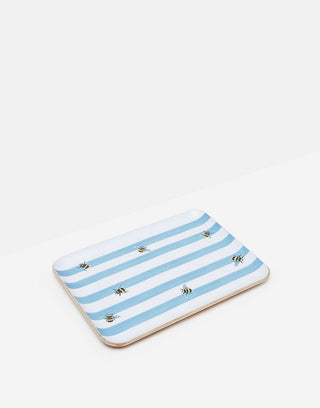 Bee Blue Stripe Small Tray