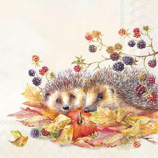 Hedgehog Friends Cream Napkin