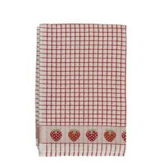 Red Check Strawberry Tea Towel