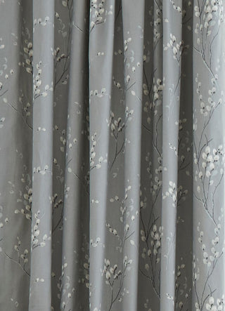 Pussy Willow Lined Header Tape Curtains Steel (88"x72")