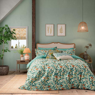Arbutus Super King Duvet Cover Set Turquoise