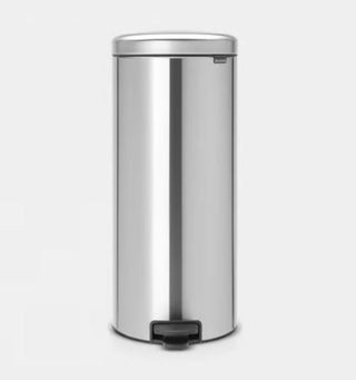 New Icon Pedal Bin 30L Matt Steel Fingerprint Proof