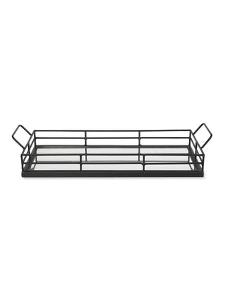 Curzon Rectangular Large Mirror Tray - Steel
