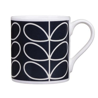 Orla Kiely Linear Stem Navy Quite Big China Mug