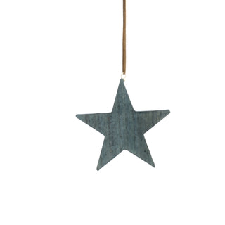 Wooden Blue Star Decoration