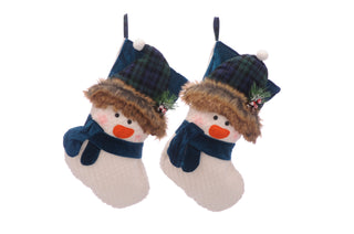 Tartan Snowman Stocking