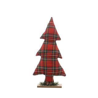 Fabric Tartan Tree 37cm