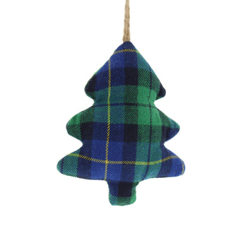 Blue Tartan Tree Hanging Decoration