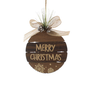 Natural Wooden Merry Christmas Decoration