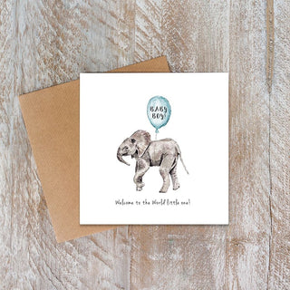 Baby Boy Welcome to the World Card