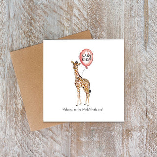 Baby Girl Welcome to the World Card