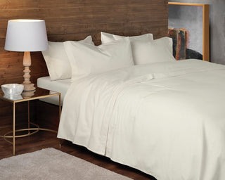 Premium Brushed Cotton Cream Super King Flat Sheet