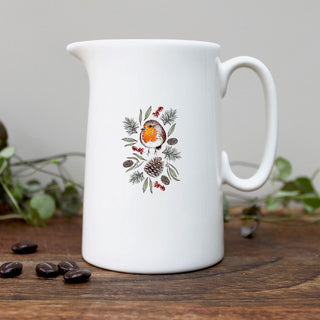 Winter Robin Half Pint Jug in Gift Box