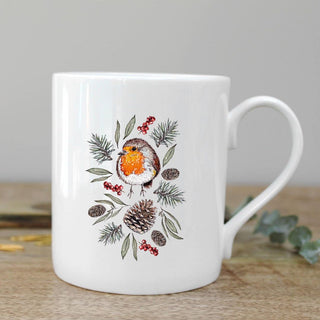 Winter Robin Mug in a Gift Box