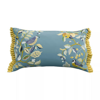 Kingfisher & Iris  Cushion  Azure