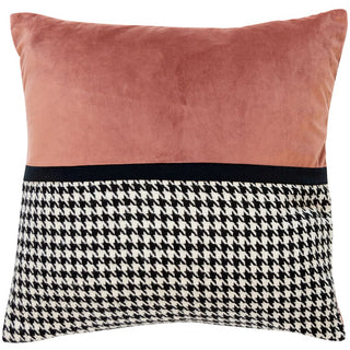 Couture Houndstooth Cushion Rose 45x45cm
