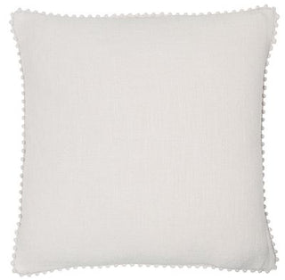 Linen Pom Pom Silver Cushion 45x45cm