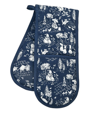 Peter Rabbit Classic Dark Blue Pattern Double Oven Glove