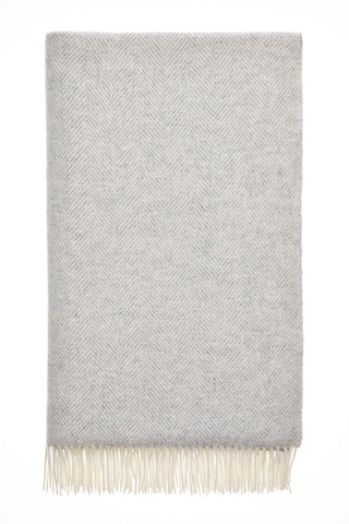 Herringbone Grey Throw